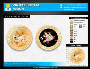 Doge Coin "TO THE MOON" Coin